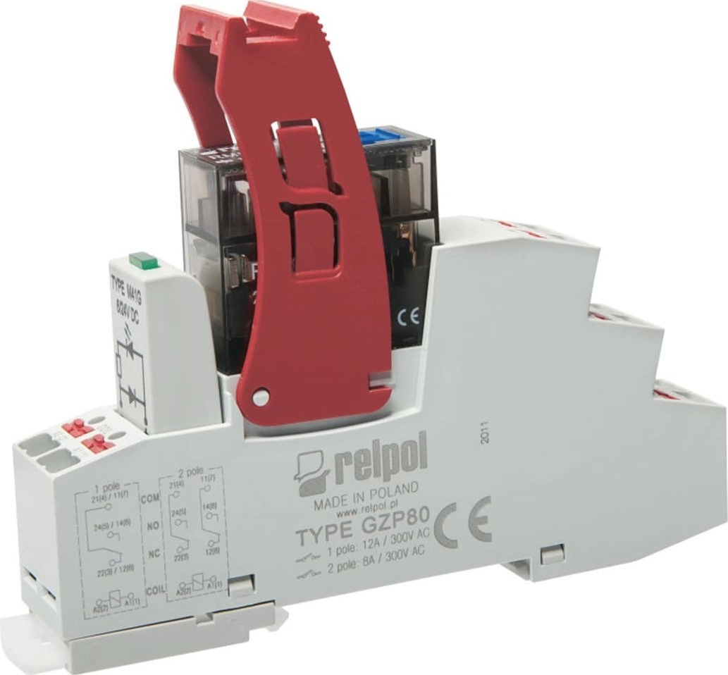 Relpol Push-in interface relay 2P 24VDC