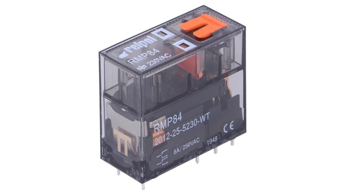 Relpol Relay: electromagnetic DPDT Coils: 230VAC