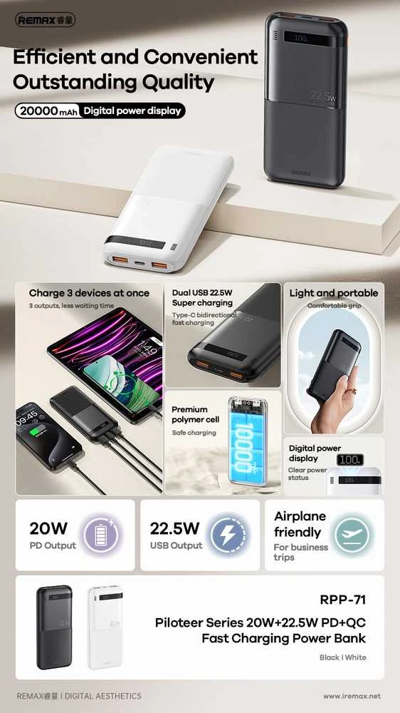 REMAX RPP-71 external battery - Powerbank