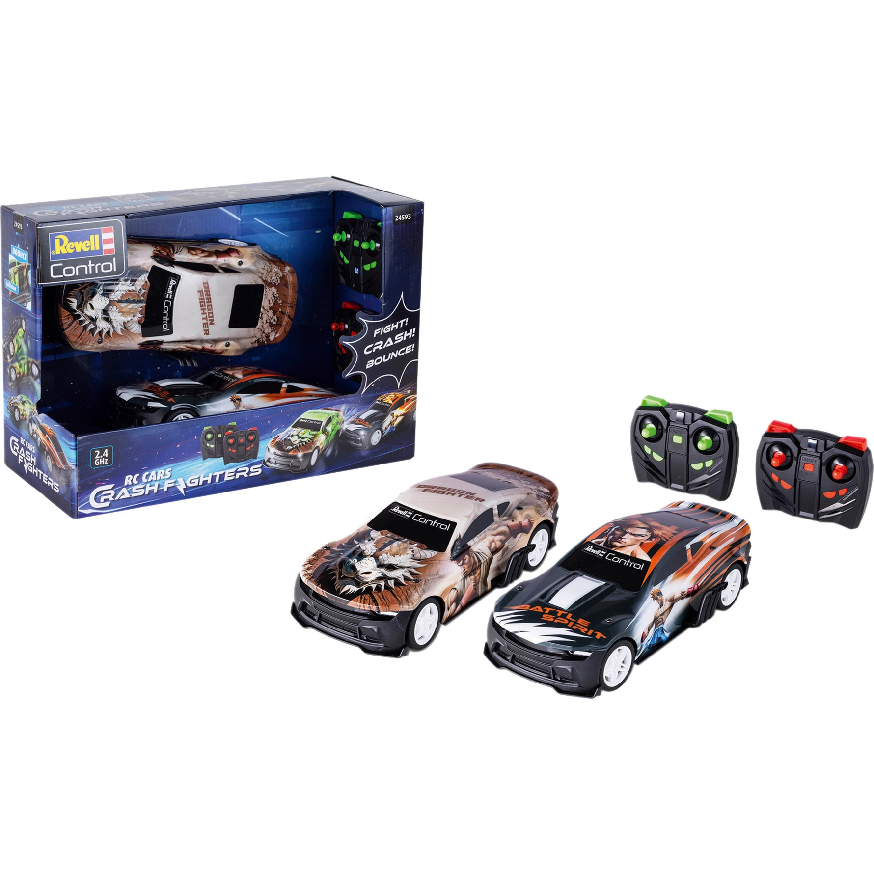 *****REVELL RC 2auta Cars Crash Fighter