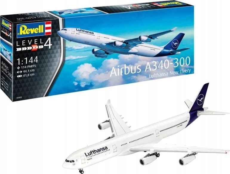 Revell Model plastikowy A340-300 Lufthansa New