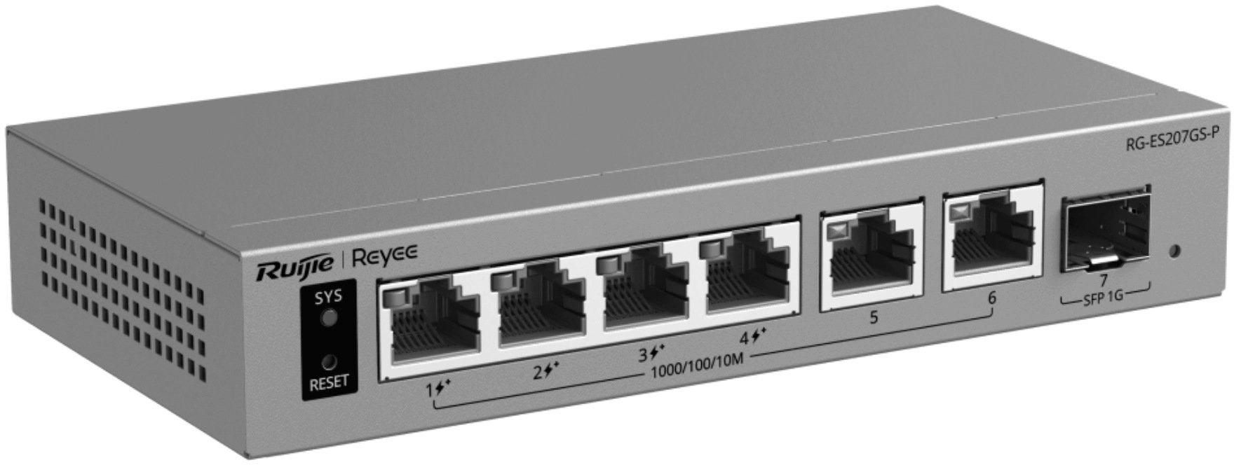 SWITCH POE RG-ES207GS-P 4-PORTOWY + 2X