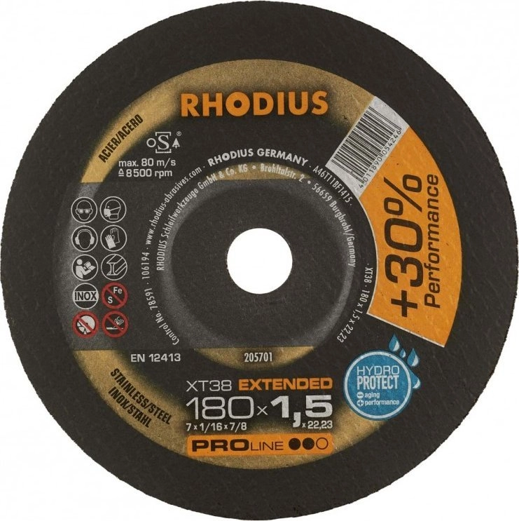 Rhodius XT38 205701 Cutting disc straight