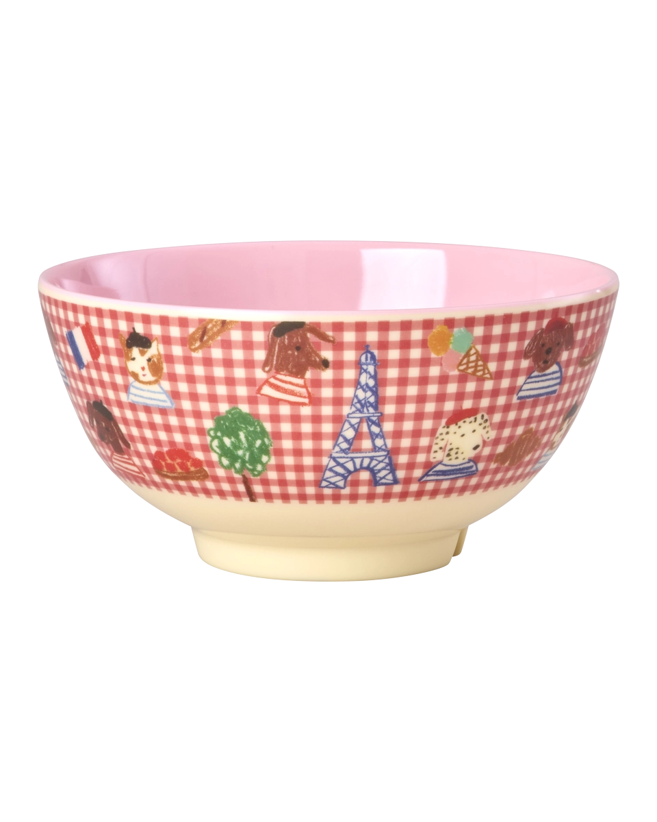 Rice - Melamine Bowl with Red