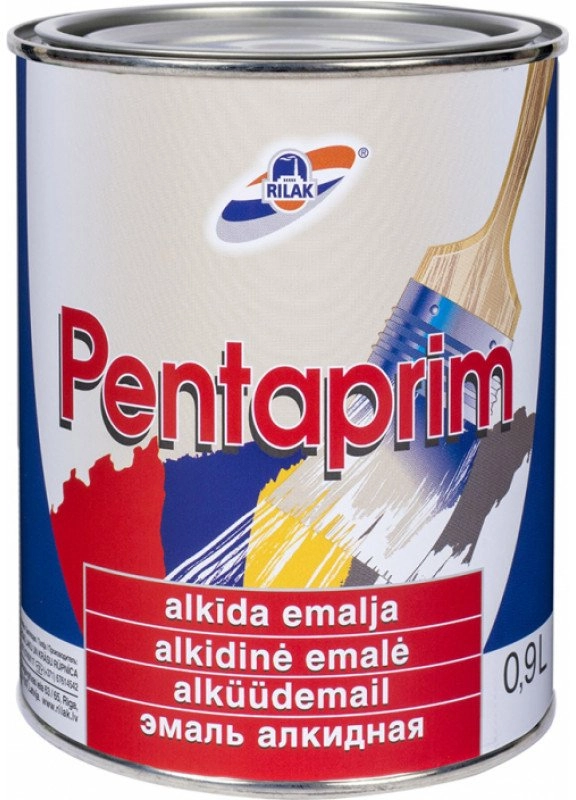ALKYD ENAMEL PENTAPRIM YELLOW-BROWN 0.9L