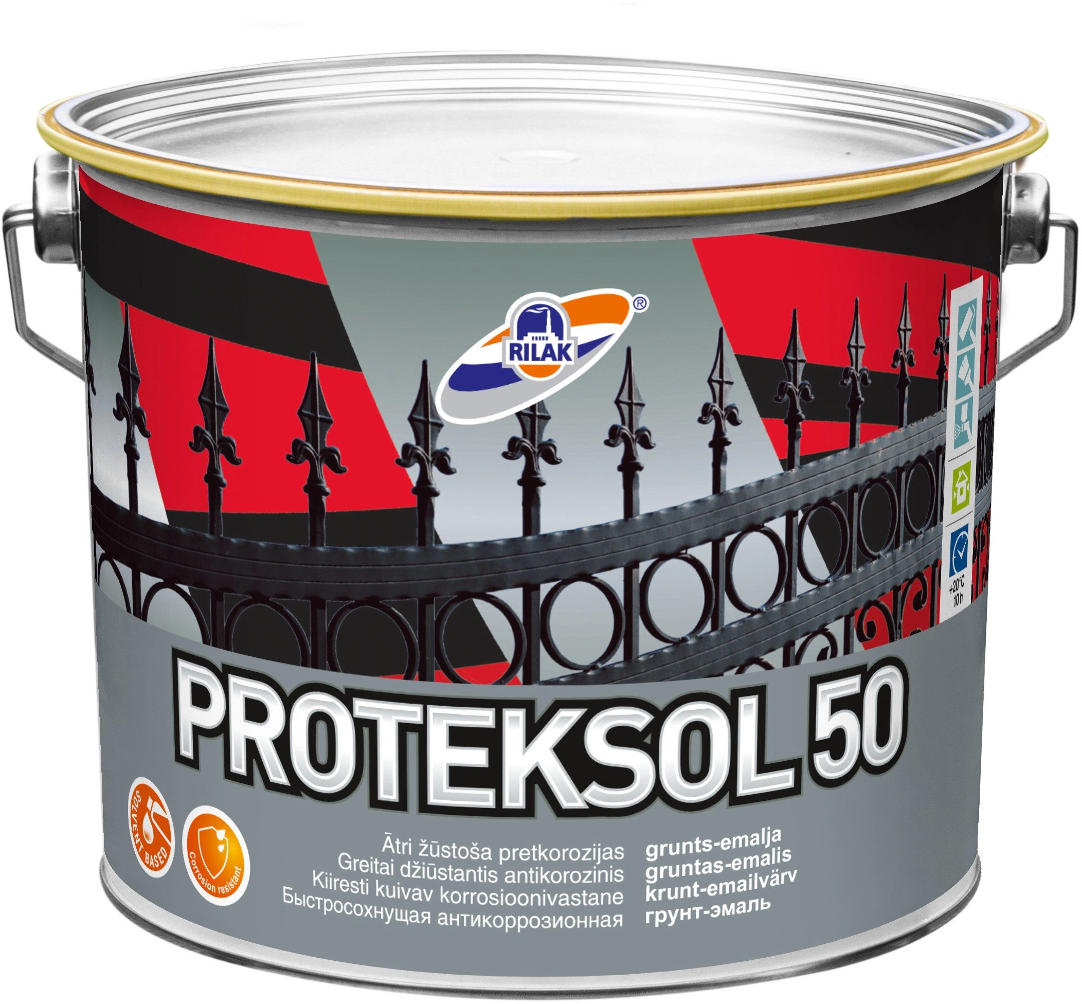 Rilak PRIMER-ENAMEL PROTEKSOL-50 BLACK 2 7L