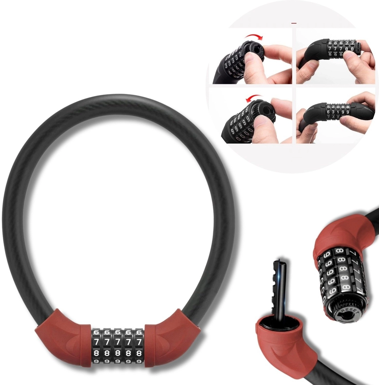 RockBros Rockbros RKS870-BK bicycle lock with