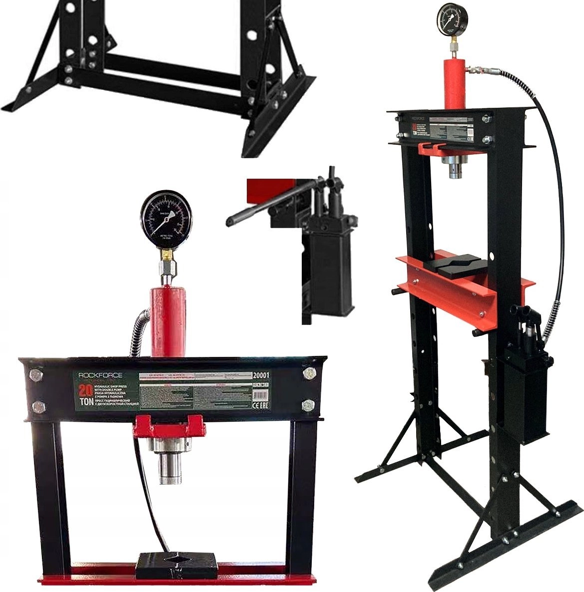 Rockforce Hydraulic press 20t with manometer