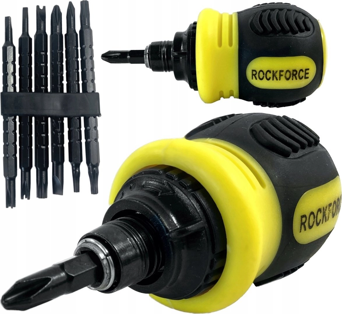 Rockforce Double-sided screwdriver complete with bits