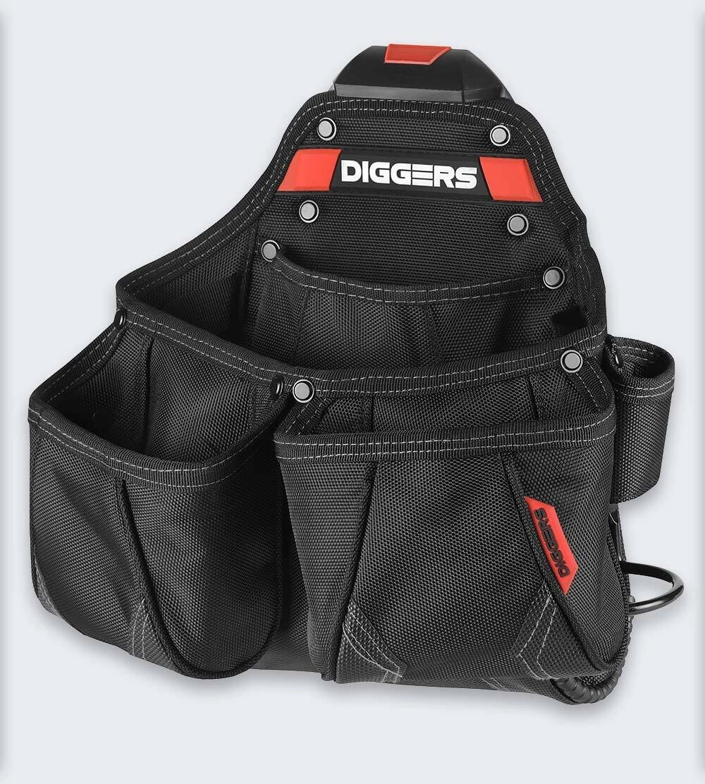 Diggers Quick Click Carpentry Pocket BlackRed
