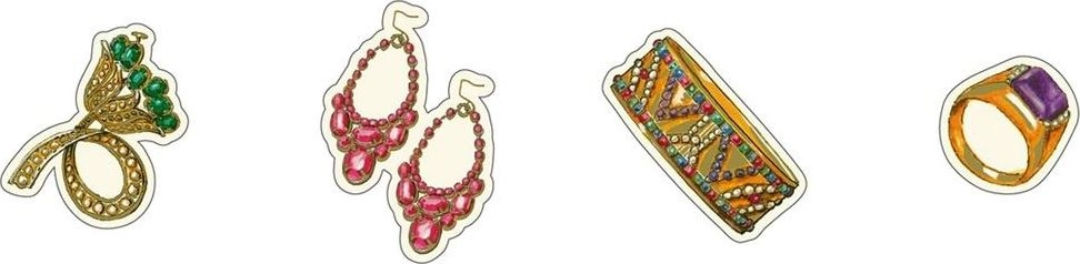 Rossi Decorative magnets MGN 004 4pcs