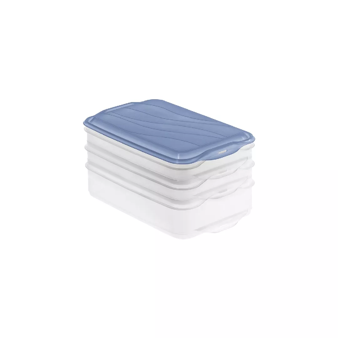 Rotho RONDO Rectangular Container Blue Transparent