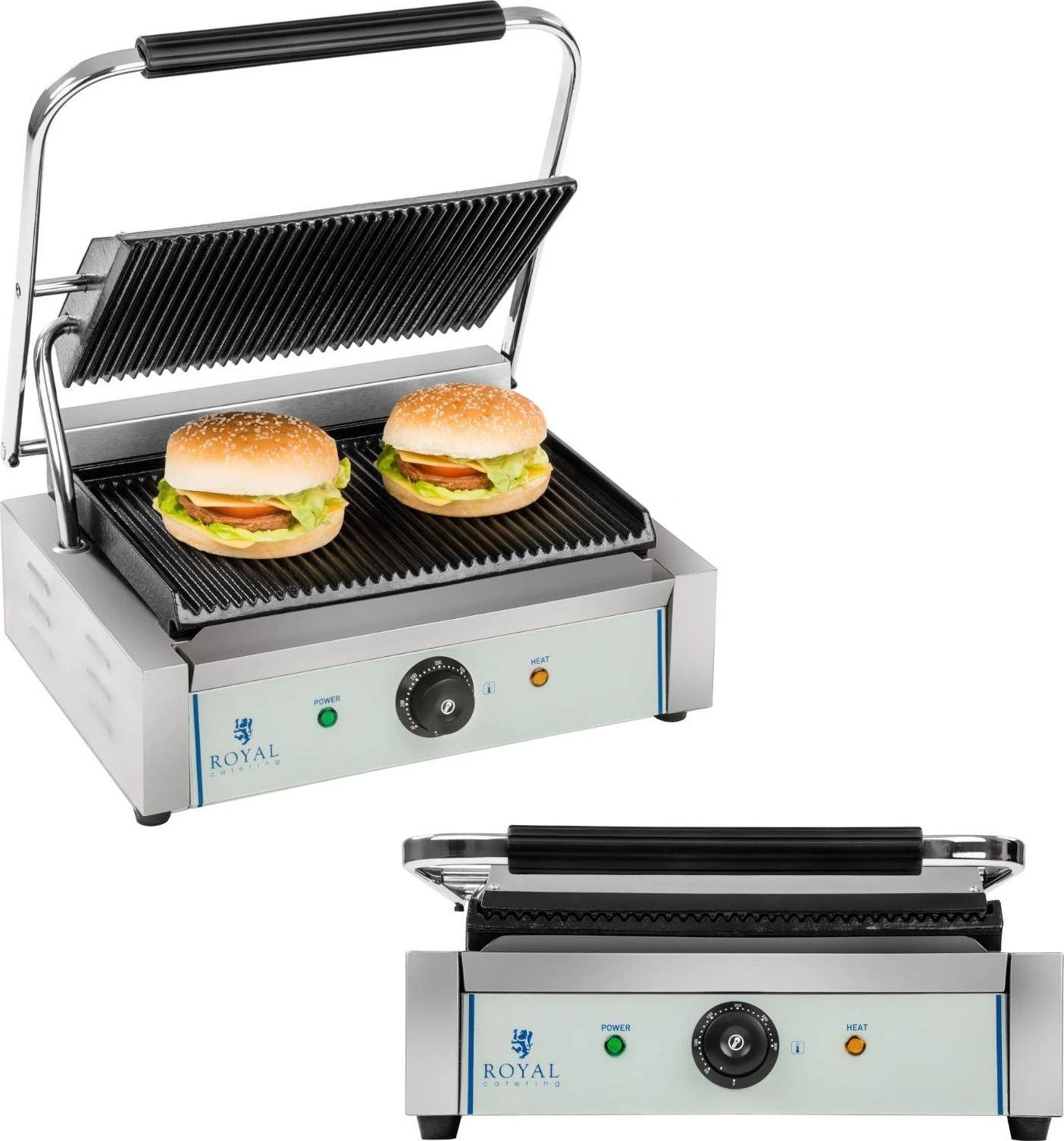 Royal Catering Grill double-sided groove contact
