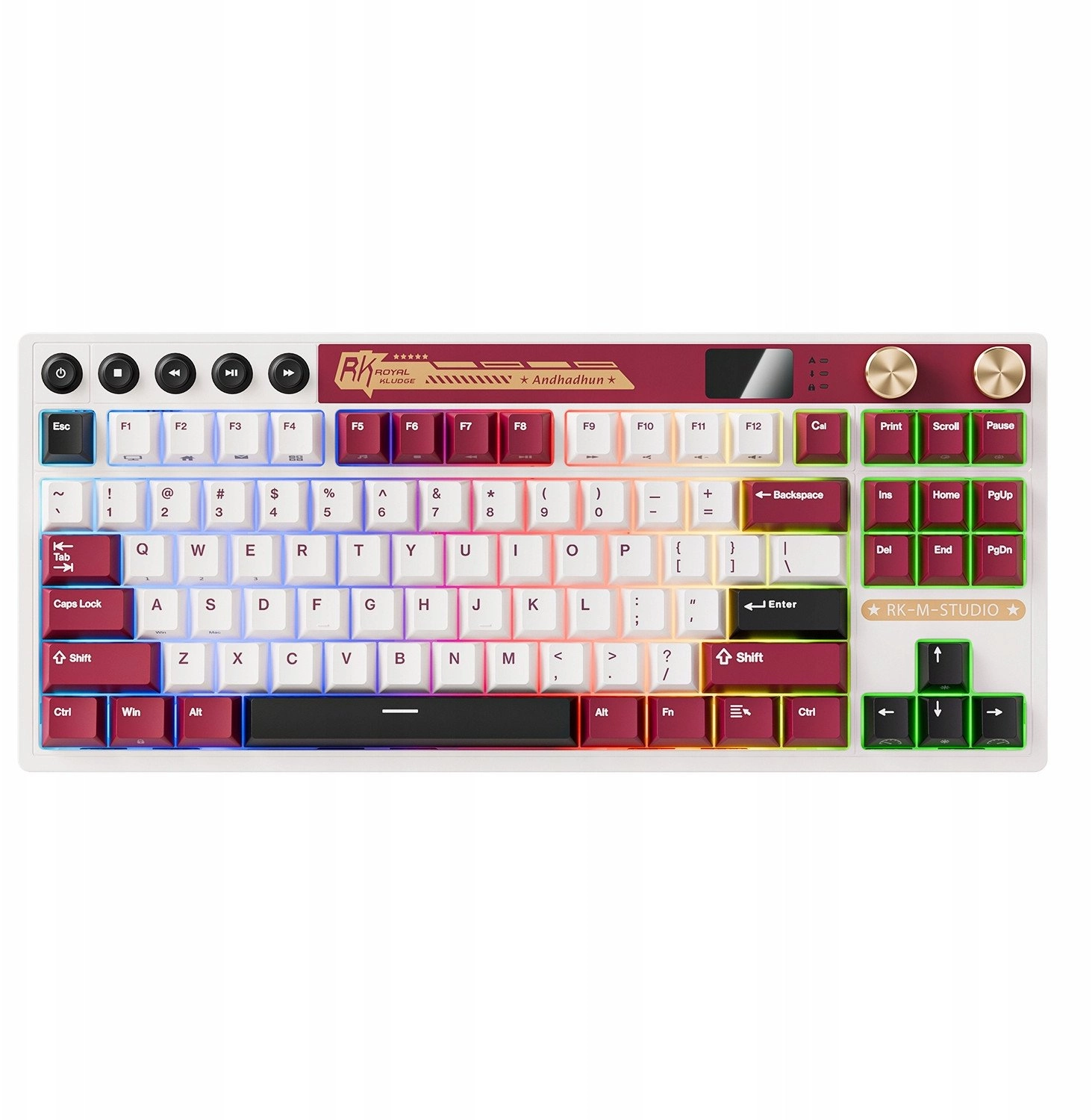 ROYAL KLUDGE RK M87 Famicom spēļu tastatūras krēmkrāsas slēdzis