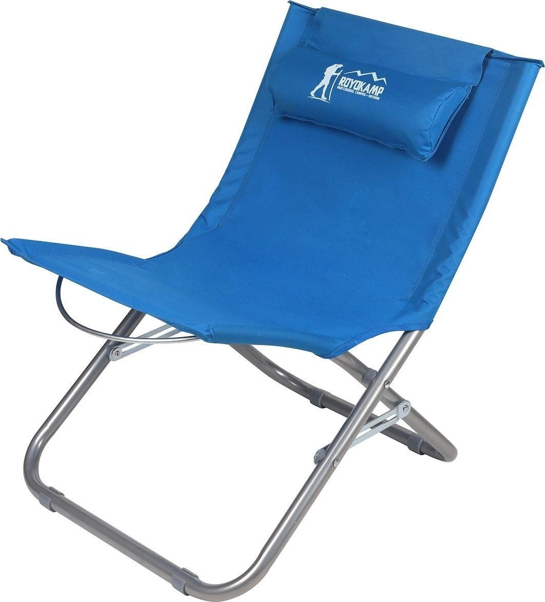 Royokamp Lounger beach chair foldable blue