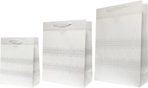 Lux glitter bag MAX 31x44x15 White