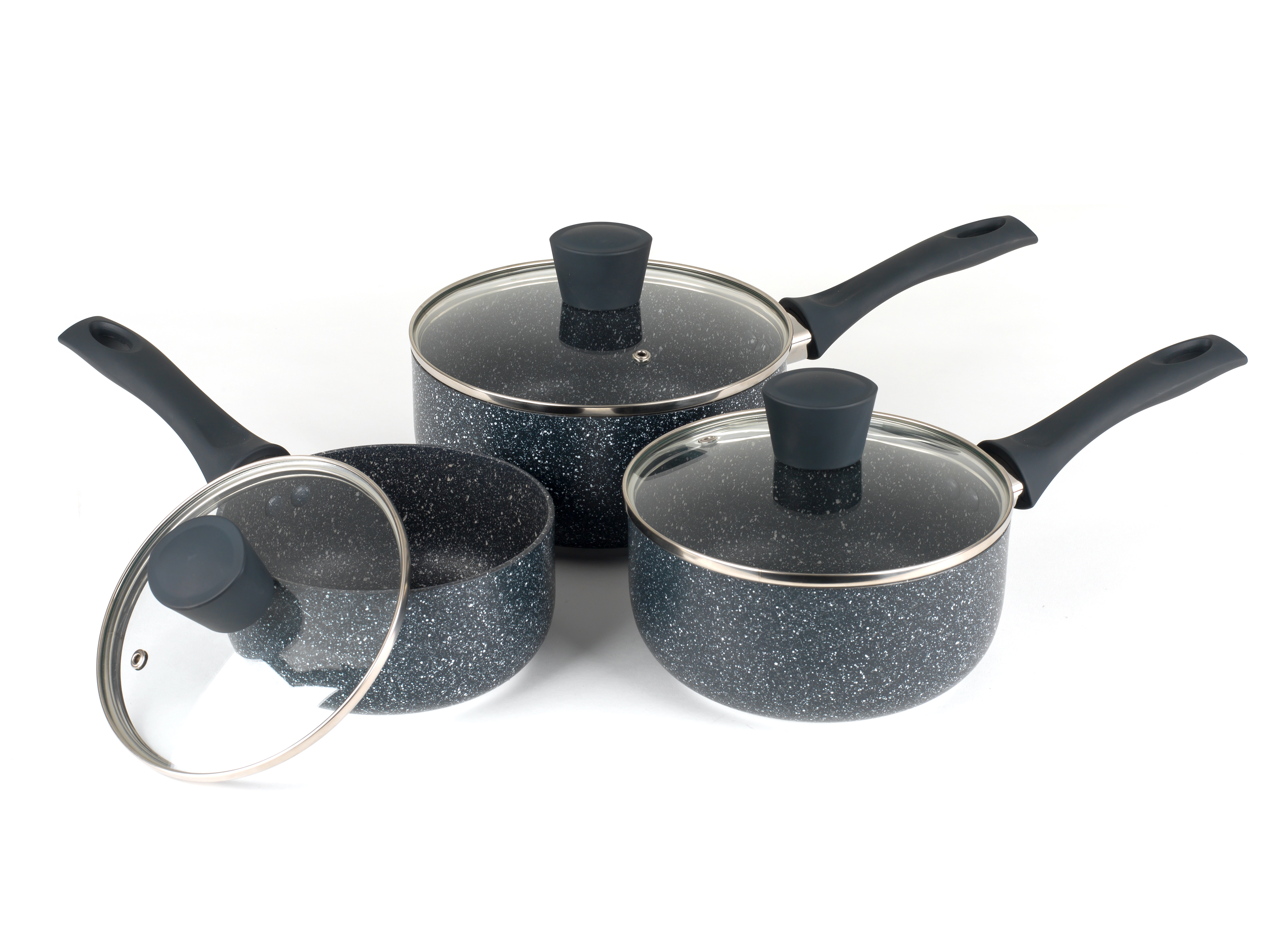 Russell Hobbs Nightfall Stone 3-Piece Saucepan