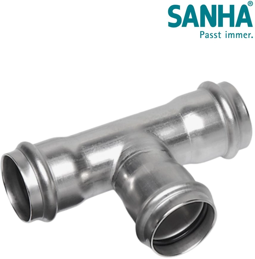SANHA Reducing tee -NIROSAN- stainless steel
