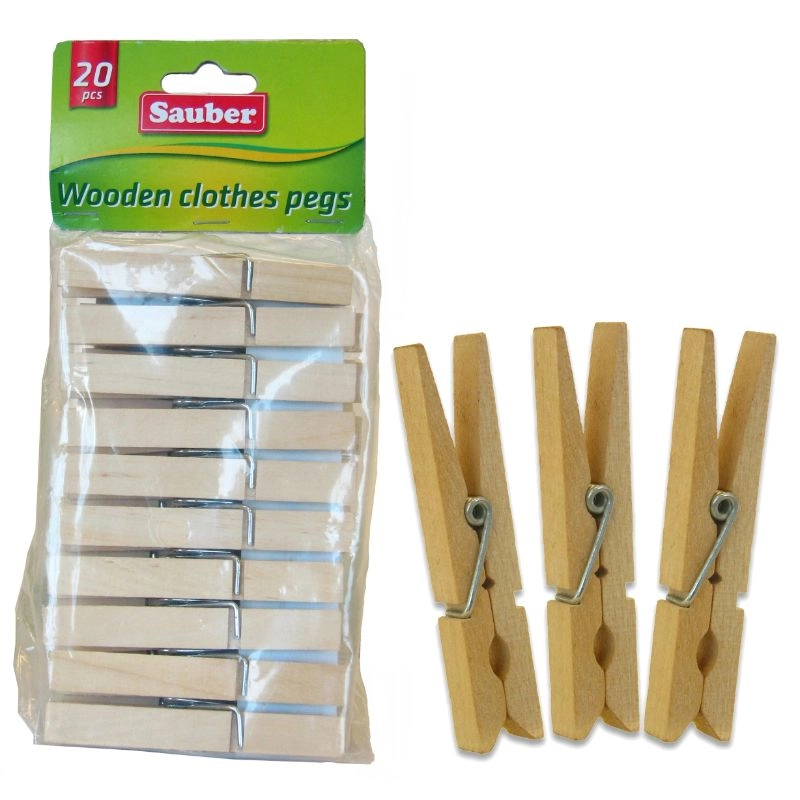 Sauber Wooden laundry hook 20pcs 24801124