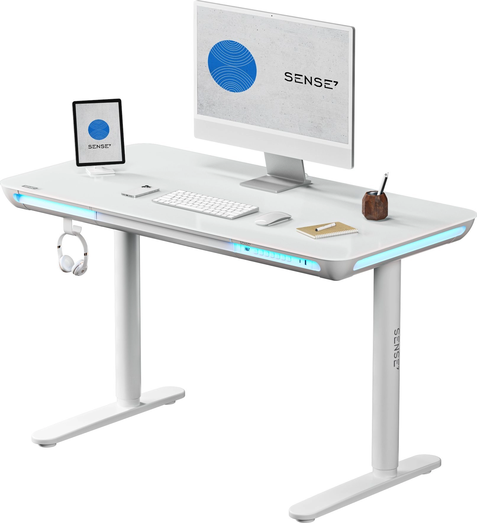 Biurko SENSE7 NOMO Białe 120 cmx60