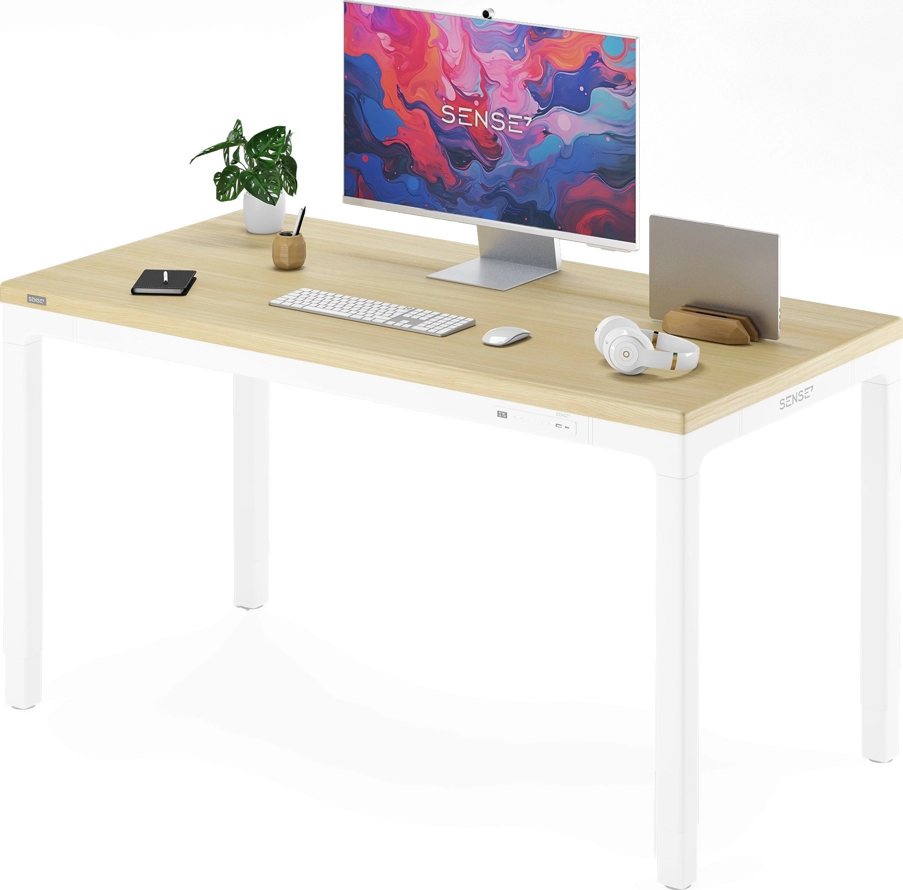 Biurko SENSE7 Blat MDF MANMA Jasnobrązowe