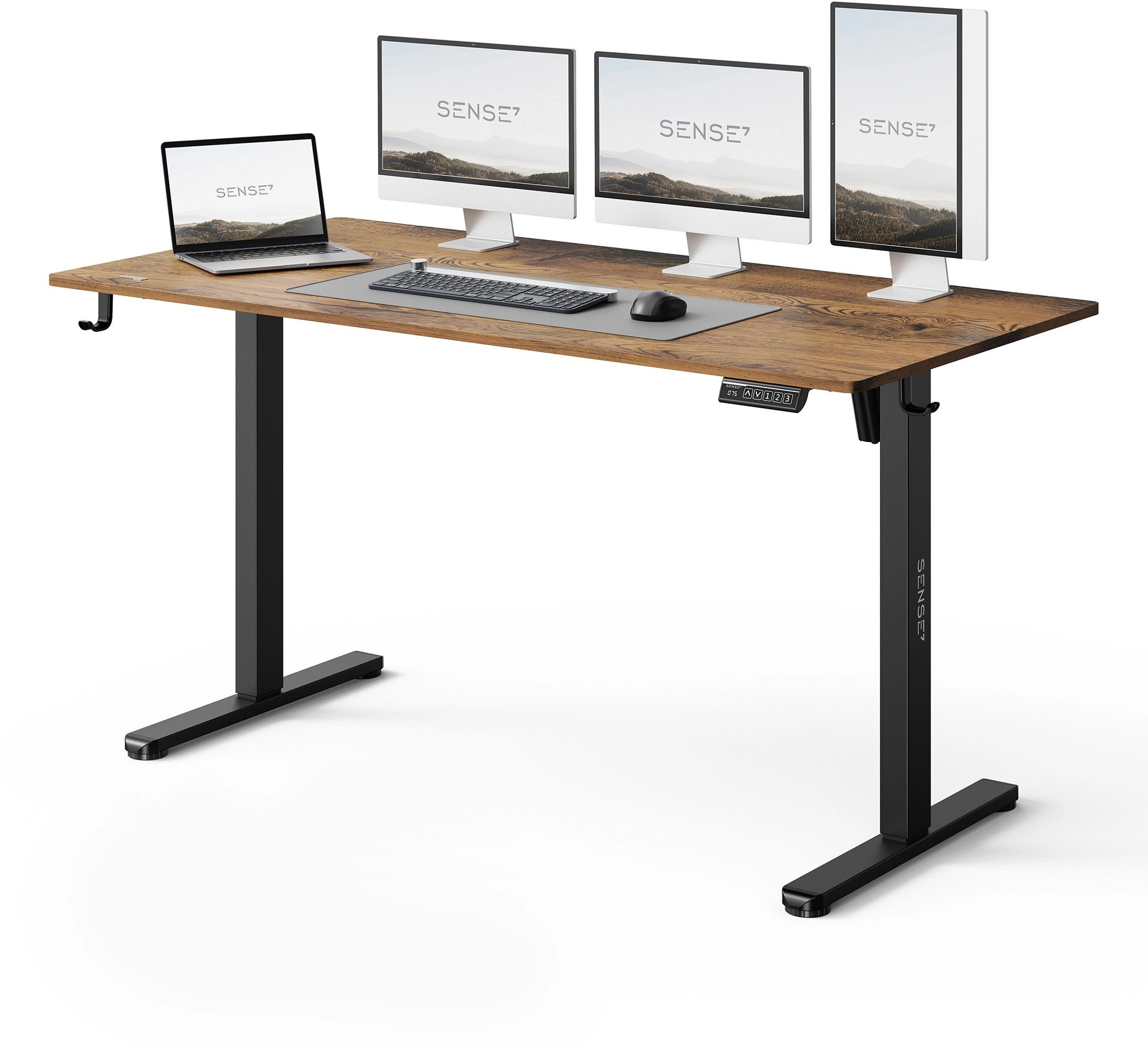 Desk SENSE7 NOJO LIGHT dark brown