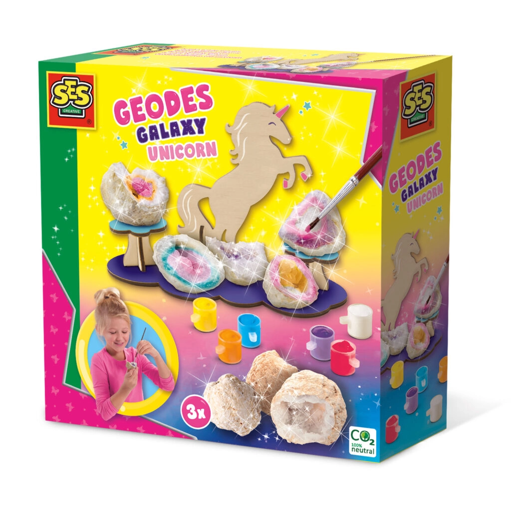 SES Creative Geodes galaxy and unicorn