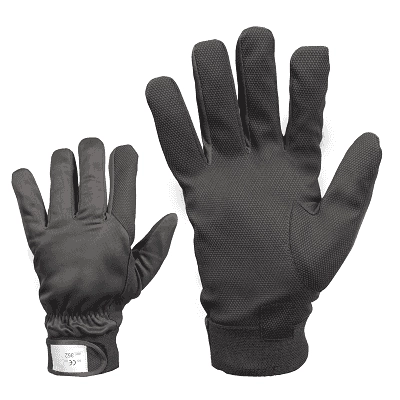 Gloves synthetic leather PU with clip