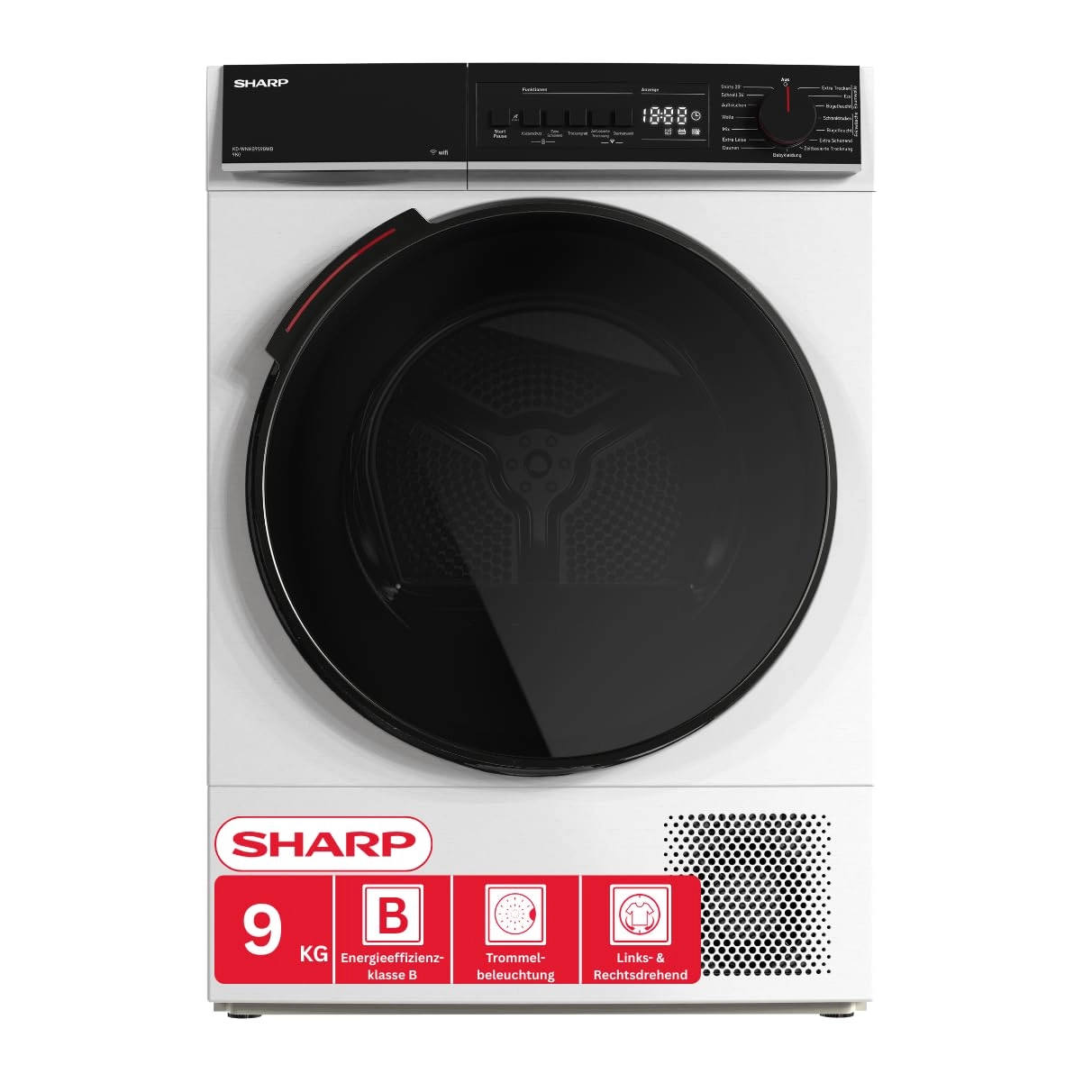 Sharp KD-WNHB9S9GWB tumble dryer Freestanding Front-load