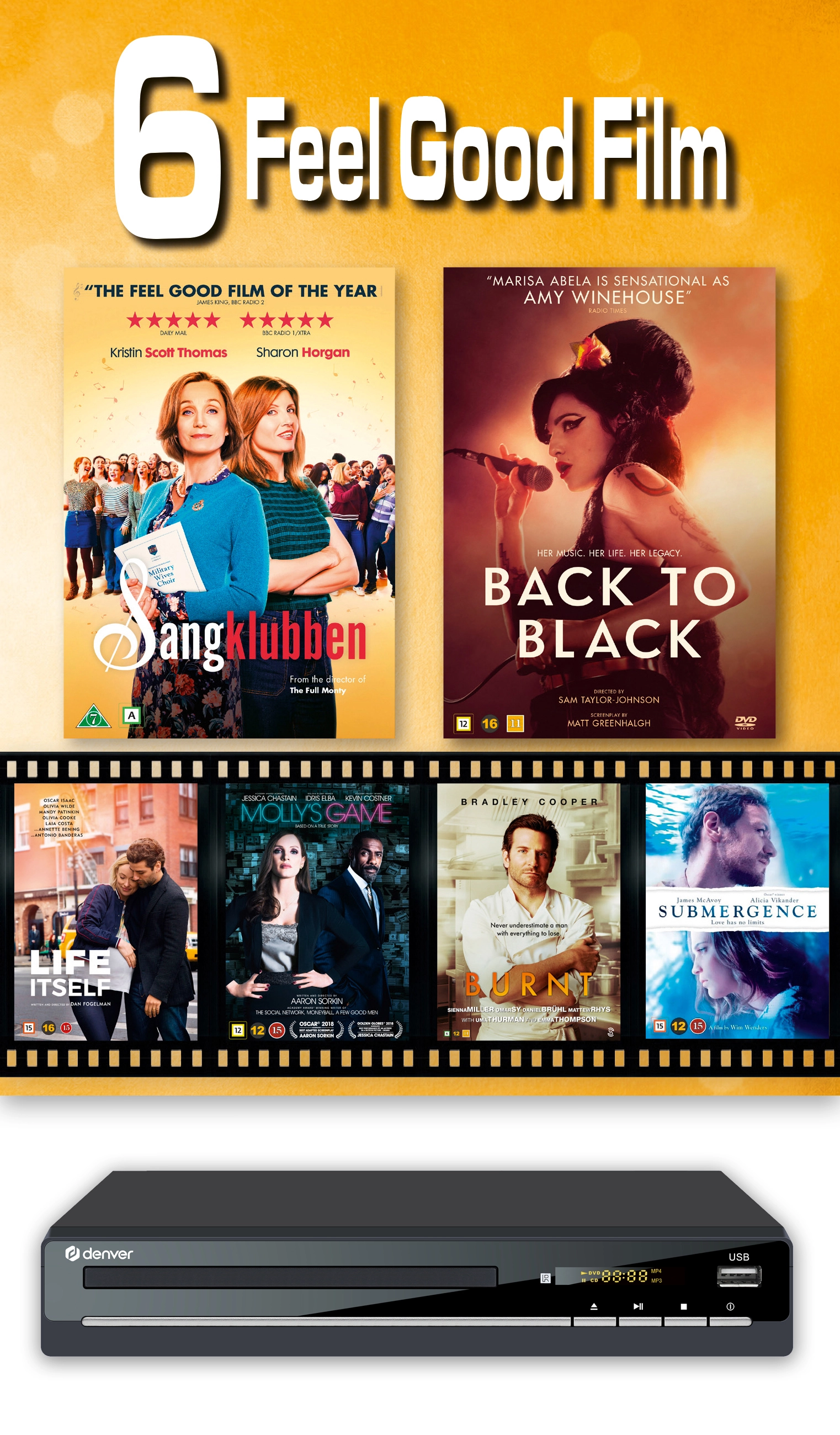 6 Feel Good Movies Denver DVD