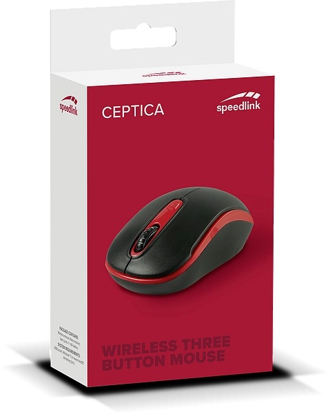 Speedlink wireless mouse Ceptica Wireless, black/red (SL-630013-BKRD)