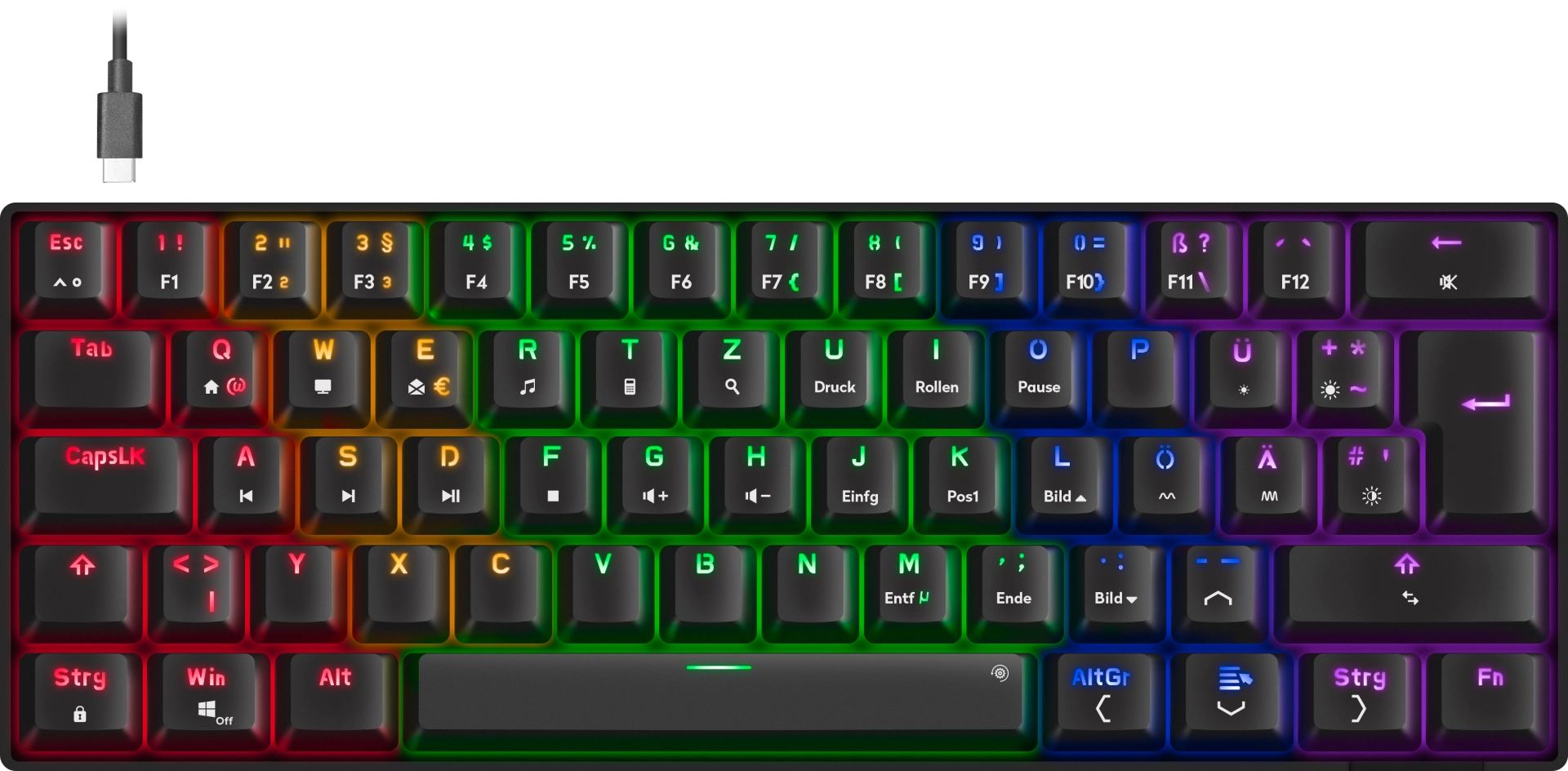 SPEEDLINK SL-670015-BK keyboard Gaming USB QWERTZ