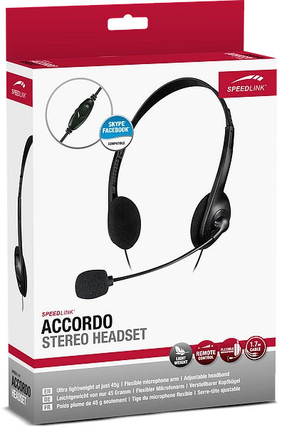 SPEEDLINK ACCORDO Headset Wired Head-band Calls/Music