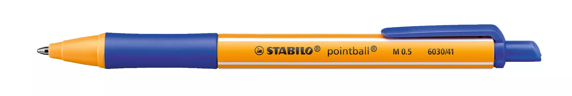 STABILO pointball Blue Clip-on retractable ballpoint