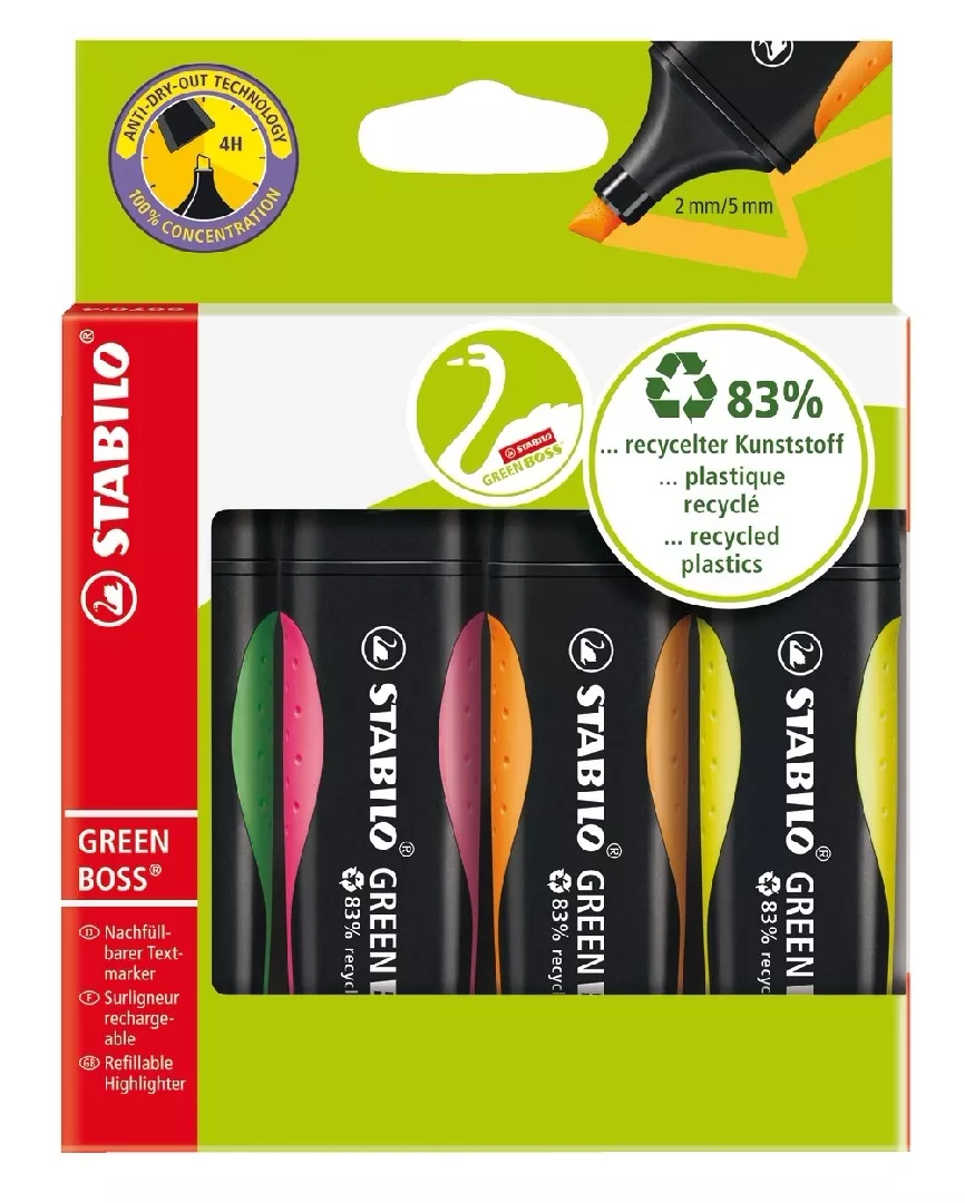 STABILO GREEN BOSS marker 4 pc(s)