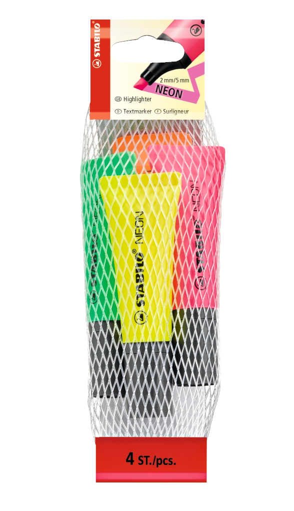 STABILO Neon marker 4 pc(s) Chisel