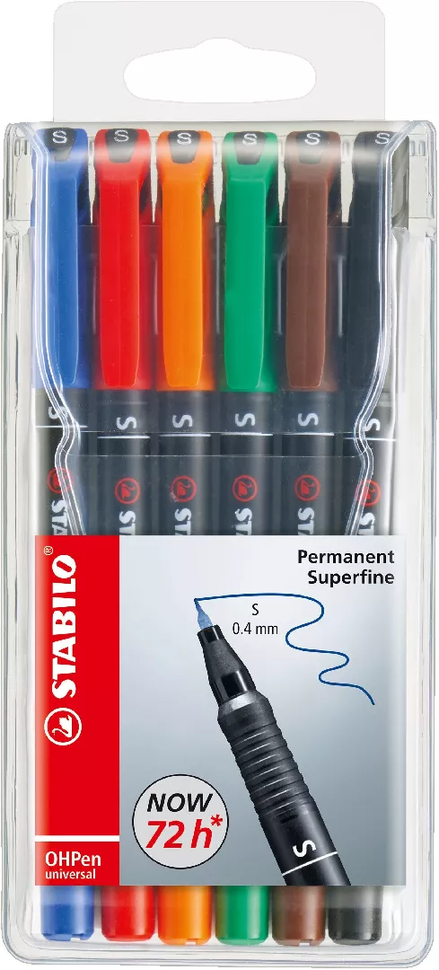 STABILO OHPen universal permanent  6 Pack