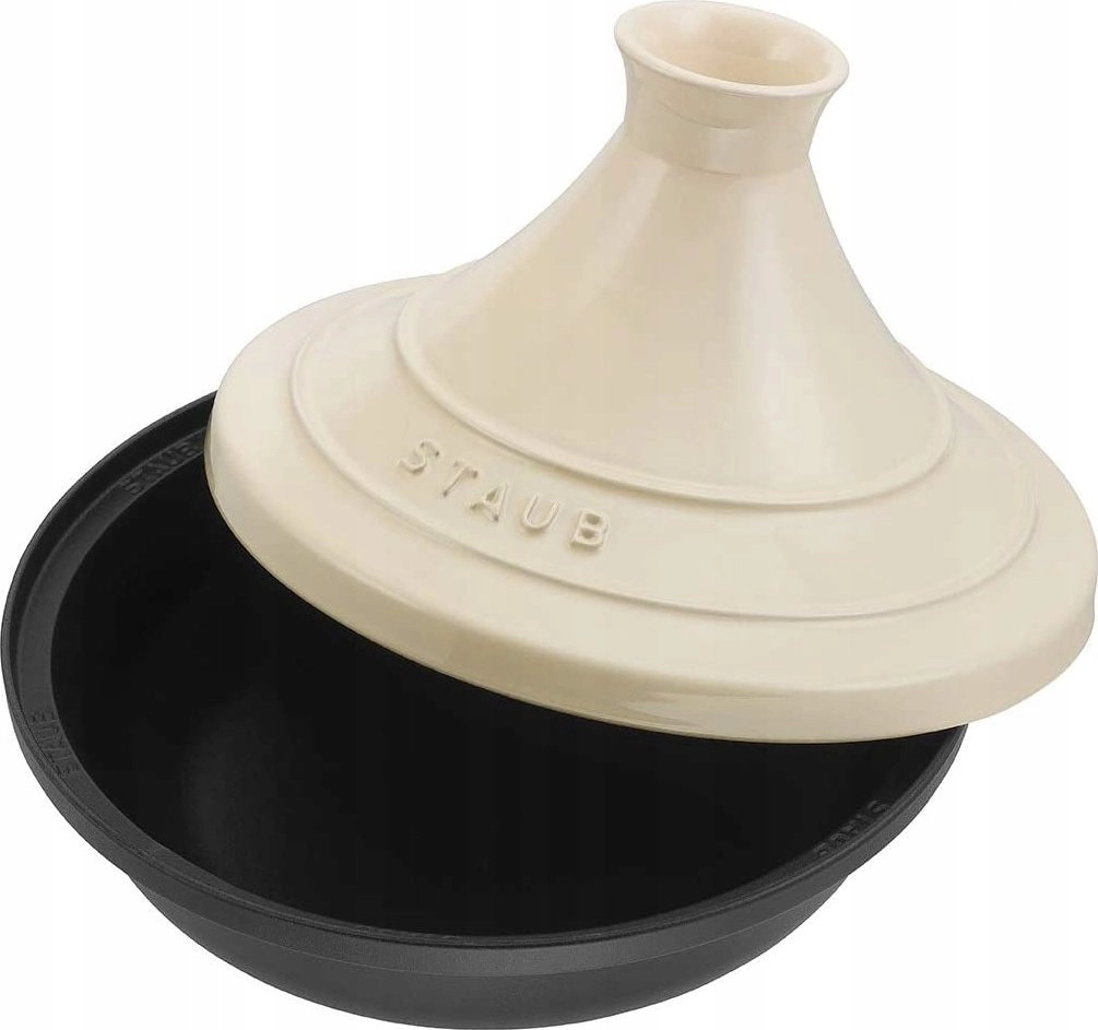 Staub Tajine 20cm rund cream. Gusseisen