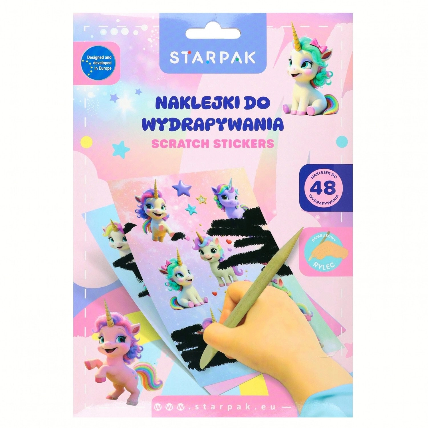 STICKERBOO NAKLEJ DO WYDRAP UNICORN 180X260/5ARK