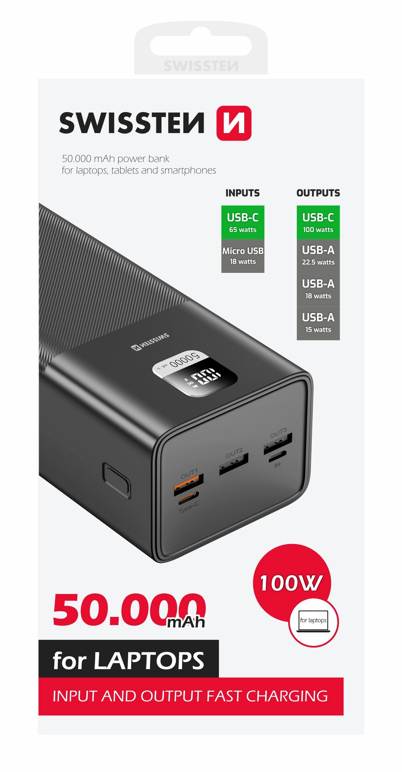 Powerbank Swissten Swissten 22013942 power bank