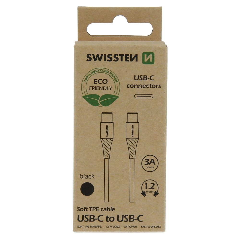 Swissten Soft 3A USB-C - USB-C
