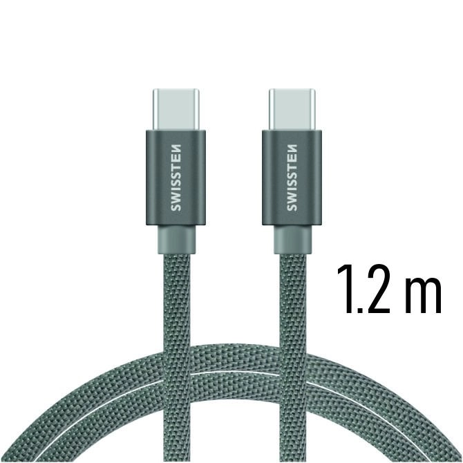 Swissten Textile Fast Charge 3A USB-C