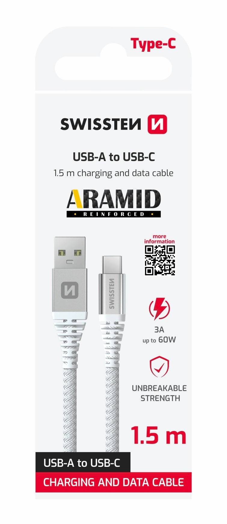 Swissten Kevlar USB - USB-C Data