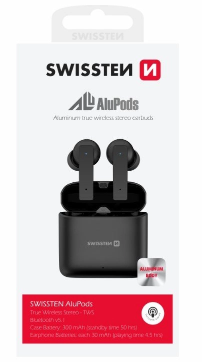 Swissten ALUPODS PRO TWS Bluetooth stereo austiņas ar mikrofonu