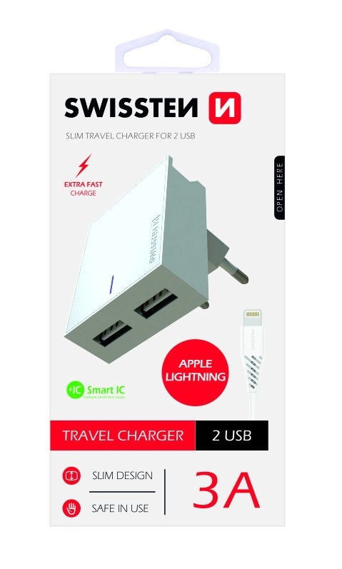 Ładowarka Swissten 2x USB-A 3 A
