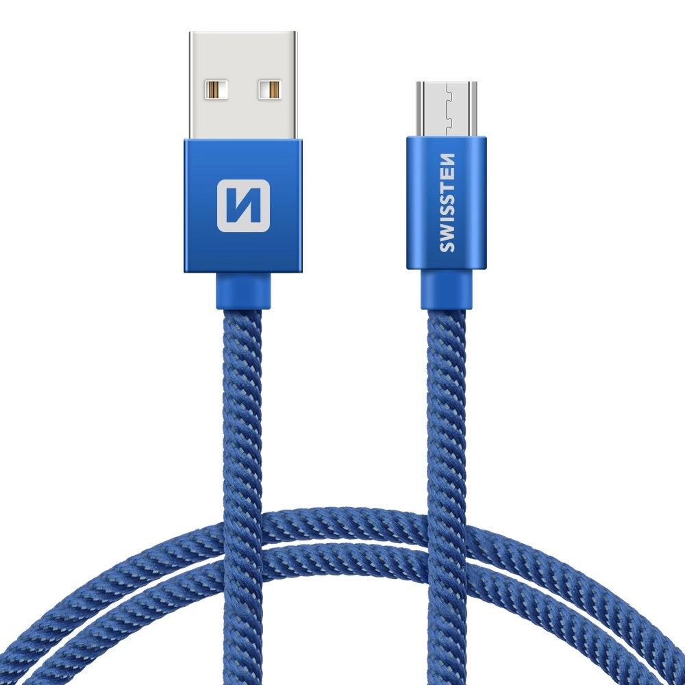 Swissten Textile Quick Charge Universal Micro