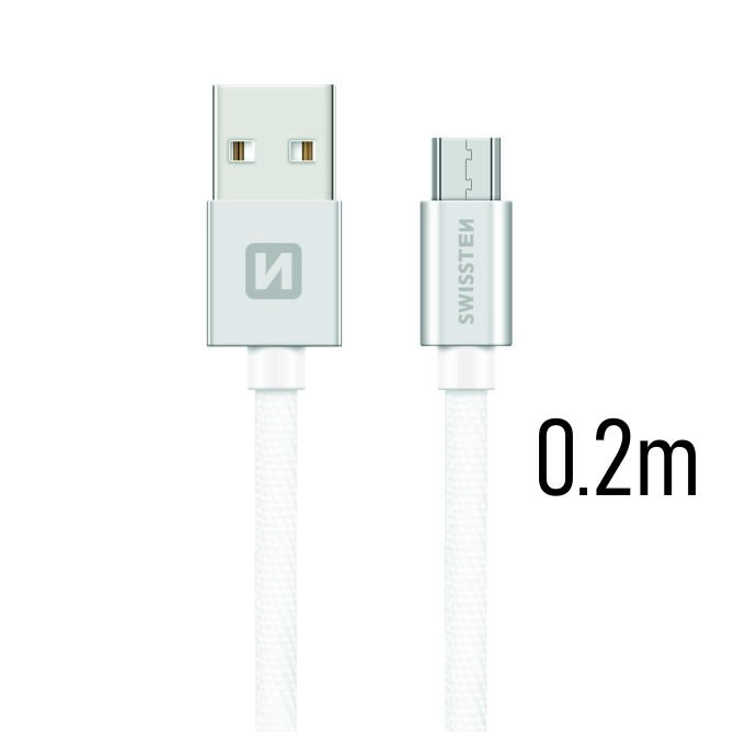 Swissten Textile Quick Charge Universal Micro
