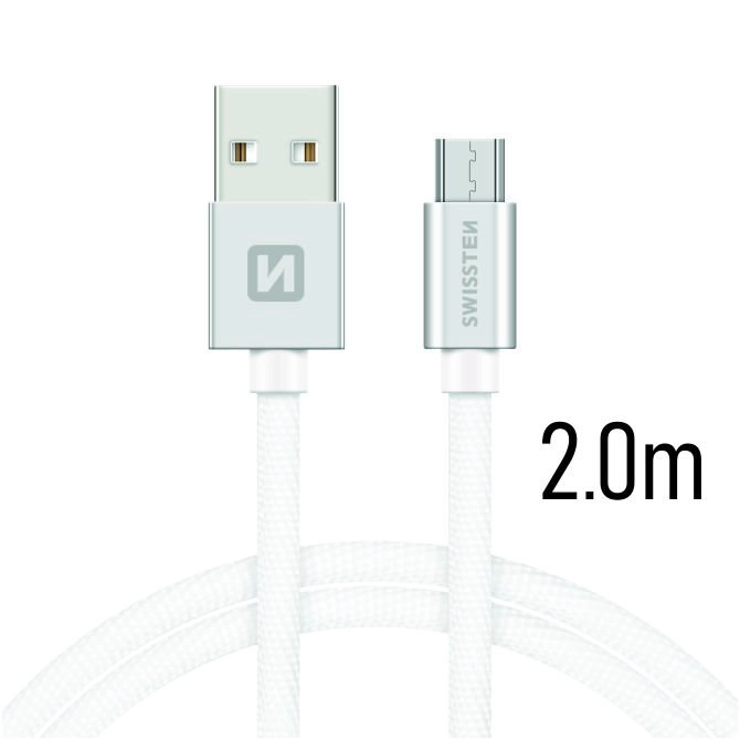 Swissten Textile Quick Charge Universal Micro