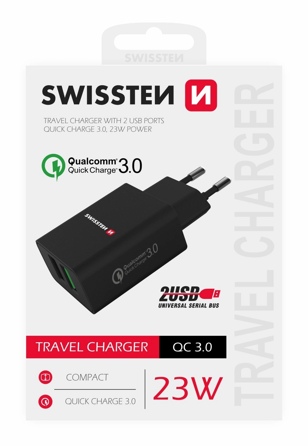 Swissten Premium Travel Charger 2x USB