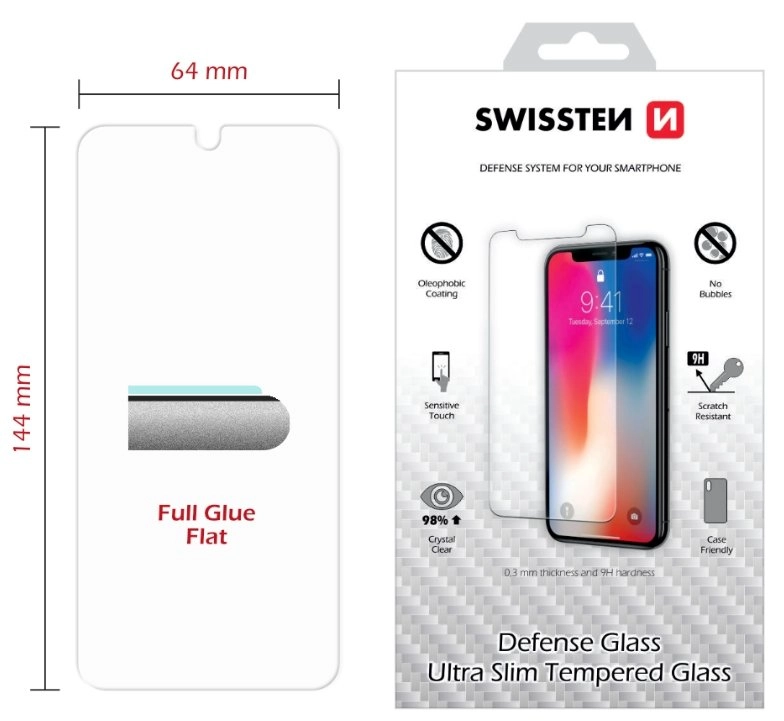 Swissten Ultra Slim Tempered Glass Premium